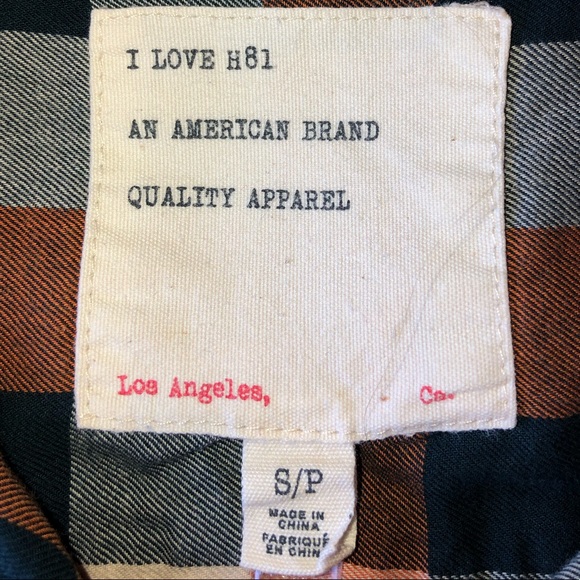 I LOVE H8I  SMALL ORANGE / NAVY BLUE LONG SLEEVE S - Picture 5 of 8